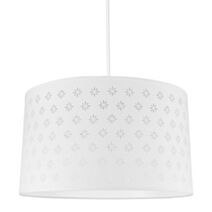 Suspension ronde Fleurs Ø40 x H 23 cm blanc - OSTARIA