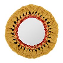 Miroir rond pompons mourarde Ø25 cm - OSTARIA 