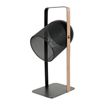 Lampe Spot métal anse bois noire - OSTARIA