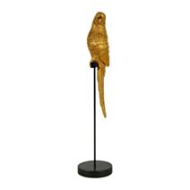 Décoration sur pied Perroquet 10,5 x 10,5 x 48,5 cm résine doré - OSTARIA