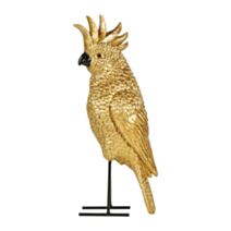 Décoration à poser Perroquet 11,5 x 29 cm résine doré - OSTARIA