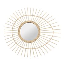 Miroir ovale rotin 64 x 74 cm - OSTARIA