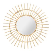 Miroir Soleil rotin Ø50 cm - OSTARIA