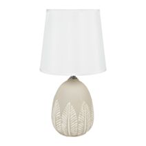 Lampe céramique en Céramique Sores Taupe Mat 20x20x38cm 220V 60W