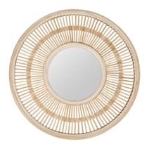 Miroir rond bois Origines Ø50 cm naturel - OSTARIA