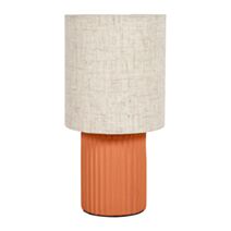 Lampe céramique Cylindrique Céramique Eva Terracota/Beige 27x13,5x13,5cm 220V 40W