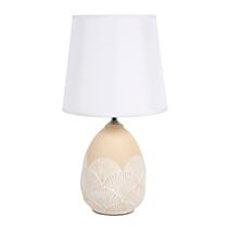 Lampe céramique Tellina Nude/Blanche 38x20x20cm 220V 40W