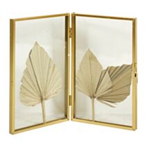 Décoration à poser Palm 15 x 25 cm verre/métal doré - OSTARIA