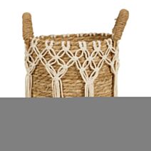 Panier naturel avec macramé D25 x H35 cm - OSTARIA