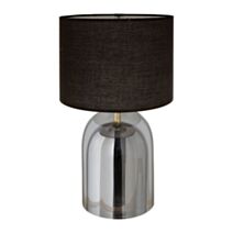 Lampe Verre Dulcia noire dorée - OSTARIA