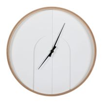 Horloge Relief Bois Durban Blanc/Marron/Noir Ø40cm