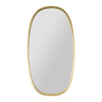 Miroir Ovoide en métal 28,5x53cm Doré