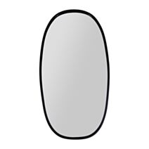 Miroir Ovoide Noir métal 28,5x53cm