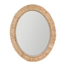 Miroir Bohème Naturel Rafia MDF 50x40cm