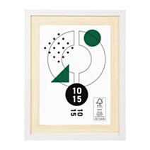 Cadre photo Cali bois/blanc 10 x 15 cm - OSTARIA