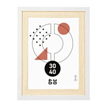 Cadre photo Cali bois/blanc 30 x 40 cm - OSTARIA