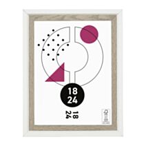 Cadre photo Cali marron/blanc 18 x 24 cm - OSTARIA