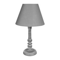 Lampe Bois Grise 35x20x20cm 220V 40W