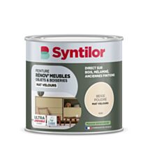 Peinture Renov meubles et objets beige poudré mat velours 0,5L - SYNTILOR