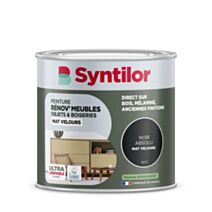 Peinture Renov meubles et objets noir absolu mat velours 0,5L - SYNTILOR