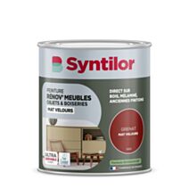 Peinture Renov meubles et objets grenat mat velours 1L - SYNTILOR