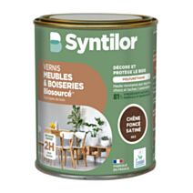 Vernis meubles et boiseries biosourcé chêne foncé satiné 0,25L - SYNTILOR