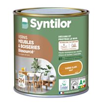 Vernis meubles et boiseries biosourcé chêne clair mat 0,5L - SYNTILOR