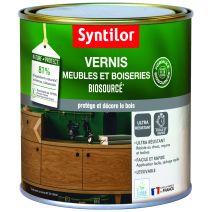 Vernis Meubles et Boiseries Biosourcé* Nature Protect® 0.5L chêne foncé - SYNTILOR