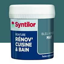 Peinture Rénov' Cuisine & Bain Biosourcee Bleu Abysse mat 0,075L - SYNTILOR