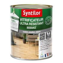Vitrificateur parquet ultra-résistant biosourcé incolore 0,75L satiné - SYNTILOR