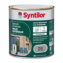 Peinture extérieure multimatériaux 0,5L Gris alu satiné - SYNTILOR