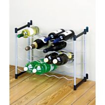 Casier range bouteilles 24 places effet chromé acier plastifié - DUHALLE