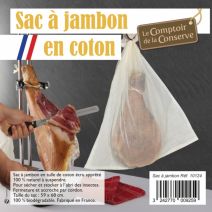 Sac à jambon en tulle de coton écru
