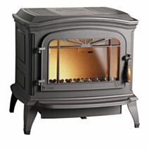 Poêle à bois Bradford fonte 54cm gris - INVICTA