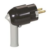 Fiche plastique 2P+T 16A extraction facile sortie latérale noir - LEGRAND