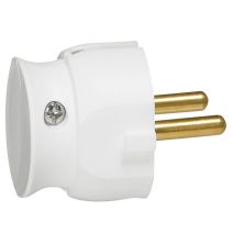 Fiche plastique 2P 16A extra-plate sortie latérale - LEGRAND