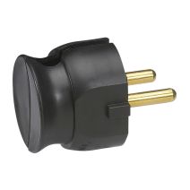 Prolongateur borne à vis 2P+T 16A IK08 IP44 sortie droite noir - LEGRAND