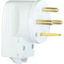 Fiche mâle 3 pôles + terre 380V avec serre-câble