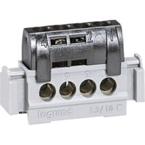 Bornier phase noir 4 trous