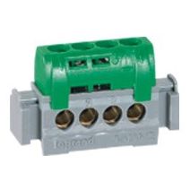 Bornier de terre 4 bornes pour câble 1,5 à 16 mm² vert - LEGRAND