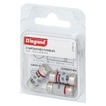 cartouche fusible pour porte-fusible - sans témoin - 16 a - 3680w - 10,3 x 25,8 - LEGRAND