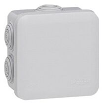 Boite de dérivation carrée grise 65x65x40 mm - LEGRAND