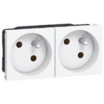 prises de courant avec terre 45° précâblées x 2 mosaïc - LEGRAND