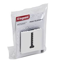 Prise téléphonique mosaïc 8 contacts en t, 2 modules - LEGRAND