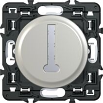 Plaque + support Mosaic composable 3x2 modules -Entraxe 71 mm -Horizontal -Blanc