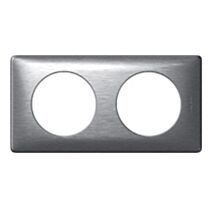 plaque céliane 2 postes entraxe 71 mm - anodisé aluminium - LEGRAND