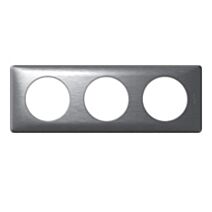 Plaque 3 postes entraxe 71 mm - anodisé aluminium - LEGRAND