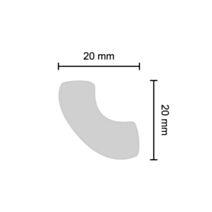 Moulure de mur H15 20/20 2 m blanc - DECOSA