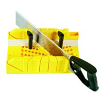 Boite à coupe ABS + scie à dos + chevilles - STANLEY