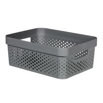 Bac de rangement recyclé 11L Infinity gris - CURVER
